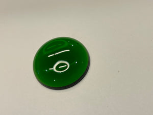 25mm emerald green smooth jewel