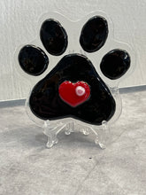 Load image into Gallery viewer, pre-cut, pre-fused paw with heart 96 COE