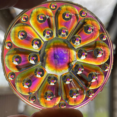 65mm crystal iridescent wheel jewel