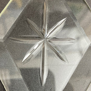 Star engraved diamond bevel 3x5