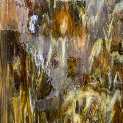 AG143 artisan glass lush brown opal mix 12 x 15