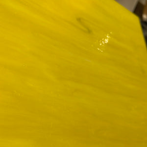 AG212 artisan glass yellow dense opal 11.5 x 15