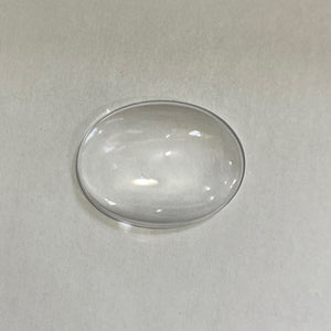 SALE: 40mm x 30mm smooth oval clear jewel