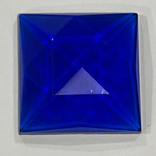 Load image into Gallery viewer, SALE: 30mm square cobalt blue faceted jewel