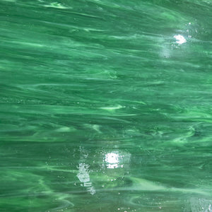 AG131 artisan glass green & white 12 x 15