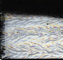 Load image into Gallery viewer, B010025 bullseye black opal herringbone rainbow iridescent 90 COE