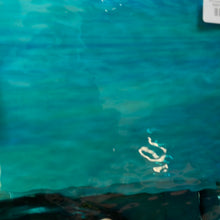 Load image into Gallery viewer, O4231W oceanside pale green, aqua blue streaky waterglass 96 COE