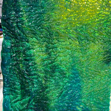 Load image into Gallery viewer, Y5015 uroboros emerald, chartruese and turquoise herringbone ripple, 9 x 14