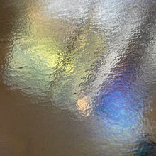 Load image into Gallery viewer, B142951 bullseye light silver gray rainbow iridescent thin 90 COE 8.75 x 10