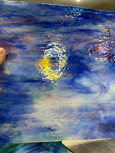 Load image into Gallery viewer, Y6585IR uroboros royal blue, sea green, gold pink, white, violet iridescent 11.5 x 12