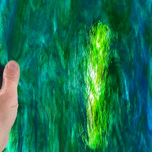 Load image into Gallery viewer, B304530 bullseye azure blue opal, jade green, neo-lavender 90 COE 8.75 x 10