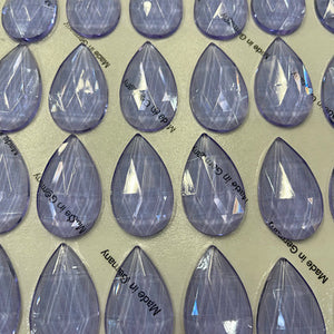 SALE: 40mm x 24mm neodym uranium teardrop faceted jewel