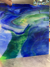 Load image into Gallery viewer, Y6585IR uroboros royal blue, sea green, gold pink, white, violet iridescent 11.5 x 12