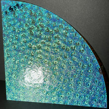 Load image into Gallery viewer, CBS magenta/green dichroic wissmach clear florentine THIN 90 COE, 1 quarter circle
