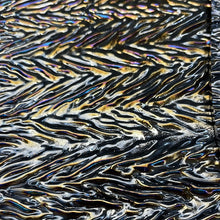 Load image into Gallery viewer, B010025 bullseye black opal herringbone rainbow iridescent 90 COE