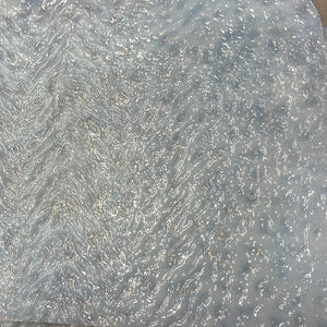 YGU5005 uroboros by youghiogheny white opal (and clear) herringbone 9 x 14