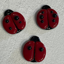 Load image into Gallery viewer, Ladybugs, 96 COE 1” x 1.2”