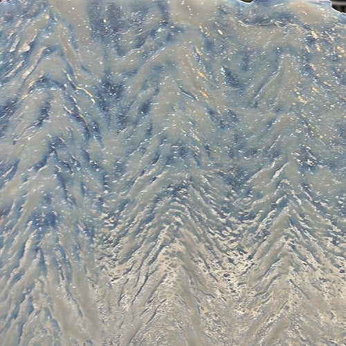 YGU5005 uroboros by youghiogheny white opal (and clear) herringbone 9 x 14