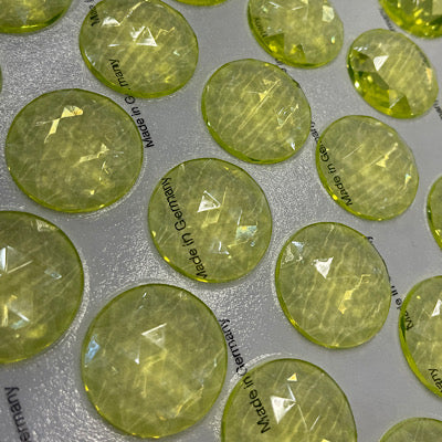 SALE: 35mm yellow uranium faceted jewel