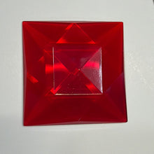 Load image into Gallery viewer, 50mm square red faceted jewel