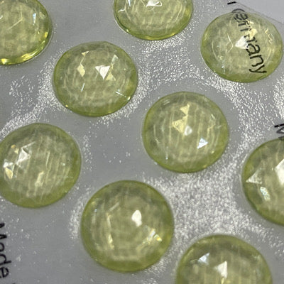 15mm yellow uranium faceted jewel