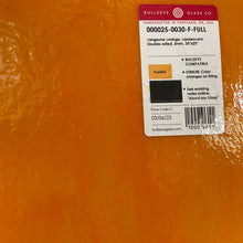 Load image into Gallery viewer, B002530 bullseye tangerine orange opalescent double rolled 90 COE 8.5 x 10