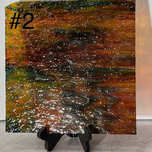 Load image into Gallery viewer, Y6595 uroboros by youghiogheny blue, yellow, red, orange granite mottle 12x12