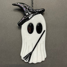 Load image into Gallery viewer, Witchy-ghost stained glass suncatcher, 2 sizes