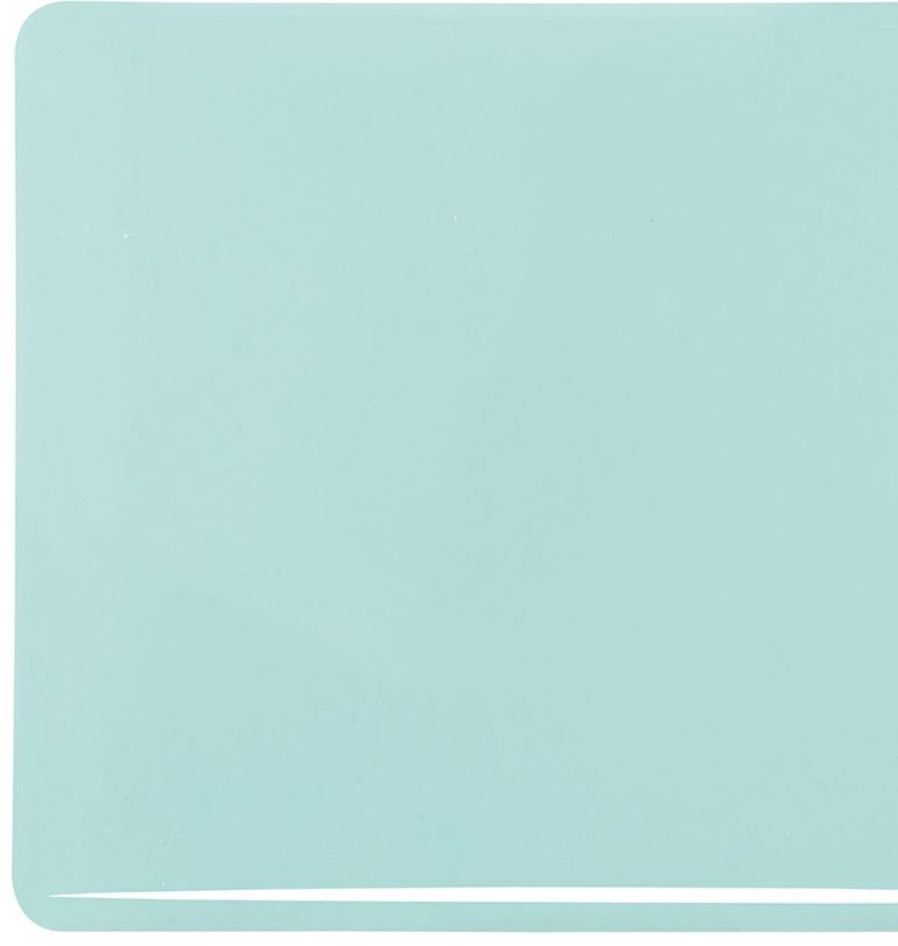 B016130 bullseye robin’s egg blue opal double rolled 90 COE 8.75 x 10