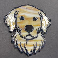 Load image into Gallery viewer, Golden Retriever stained glass suncatcher