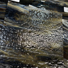 Load image into Gallery viewer, B220900 bullseye dark brown &amp; white opal 90 COE 8.75 x 10