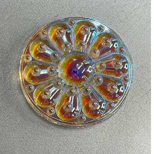 65mm crystal iridescent wheel jewel