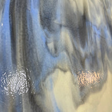 Load image into Gallery viewer, B30814A bullseye french vanilla, periwinkle, slate gray streaky double rolled 90 COE 8.6 x 10
