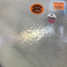 Load image into Gallery viewer, B102531 bullseye light orange striker rainbow iridescent 90 COE 8.75 x 10
