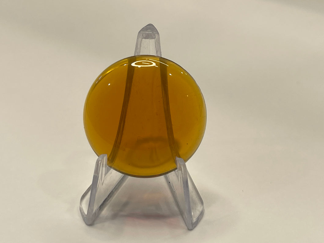 25mm medium amber smooth jewel