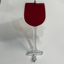 Load image into Gallery viewer, Wine stained glass suncatcher