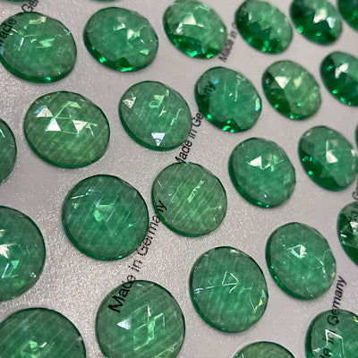 20mm green uranium faceted jewel