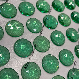 20mm green uranium faceted jewel