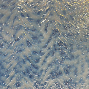YGU5005 uroboros by youghiogheny white opal (and clear) herringbone 9 x 14