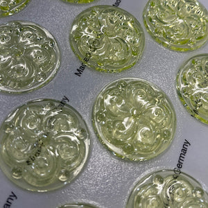 SALE: 35mm yellow uranium swirl jewel