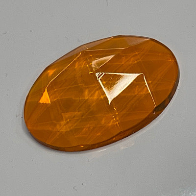 40mm x 30mm orange oval faceted jewel