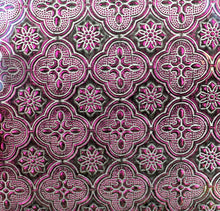 Load image into Gallery viewer, Van Gogh red sparkle on flora (morisco) 12 x 12