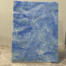 Load image into Gallery viewer, Y1062RG (heavy blue/white) youghiogheny dark blue, silver yellow, amber opal 9 x 12