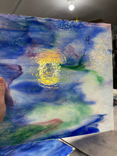 Load image into Gallery viewer, Y6585IR uroboros royal blue, sea green, gold pink, white, violet iridescent 11.5 x 12