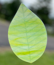 Load image into Gallery viewer, Ash leaf stained glass suncatcher, approx. 4.5" x 7"