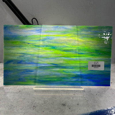 WI196L wissmach dark blue, purple, green, white 8 x 13.5