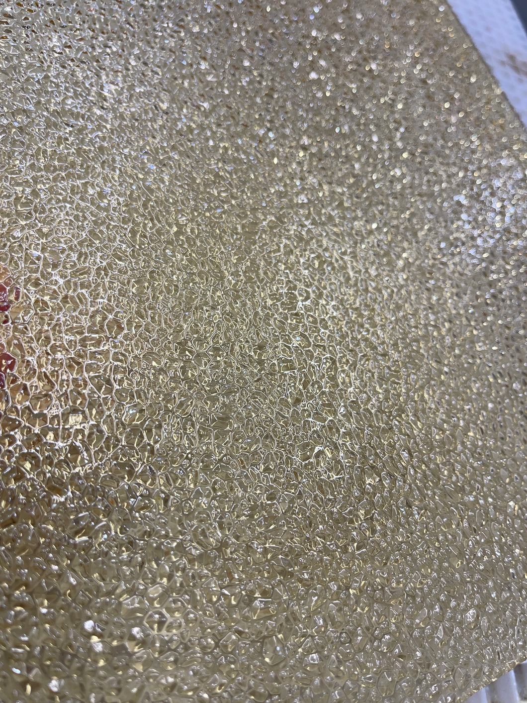 Random glass: W1028 wissmach pale amber dew drop 10.5 x 10.5