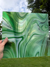Load image into Gallery viewer, spectrum green, white &amp; clear baroque 12 x 12 (non-fusible)