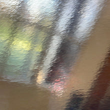 Load image into Gallery viewer, B142951 bullseye light silver gray rainbow iridescent thin 90 COE 8.75 x 10