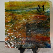Load image into Gallery viewer, Y6595 uroboros by youghiogheny blue, yellow, red, orange granite mottle 12x12